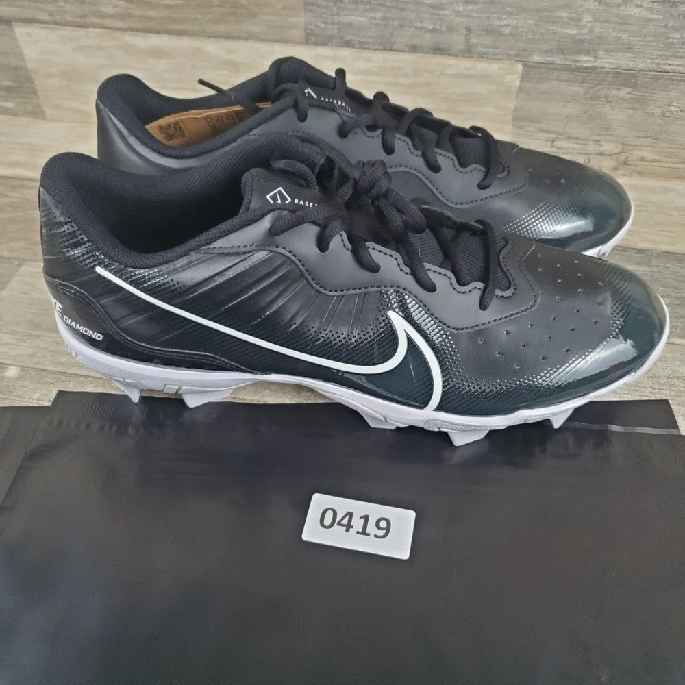 Nike Alpha Huarache 4 Keystone Mens Shoes Sz 13 Black Lace-Up Football Cleats